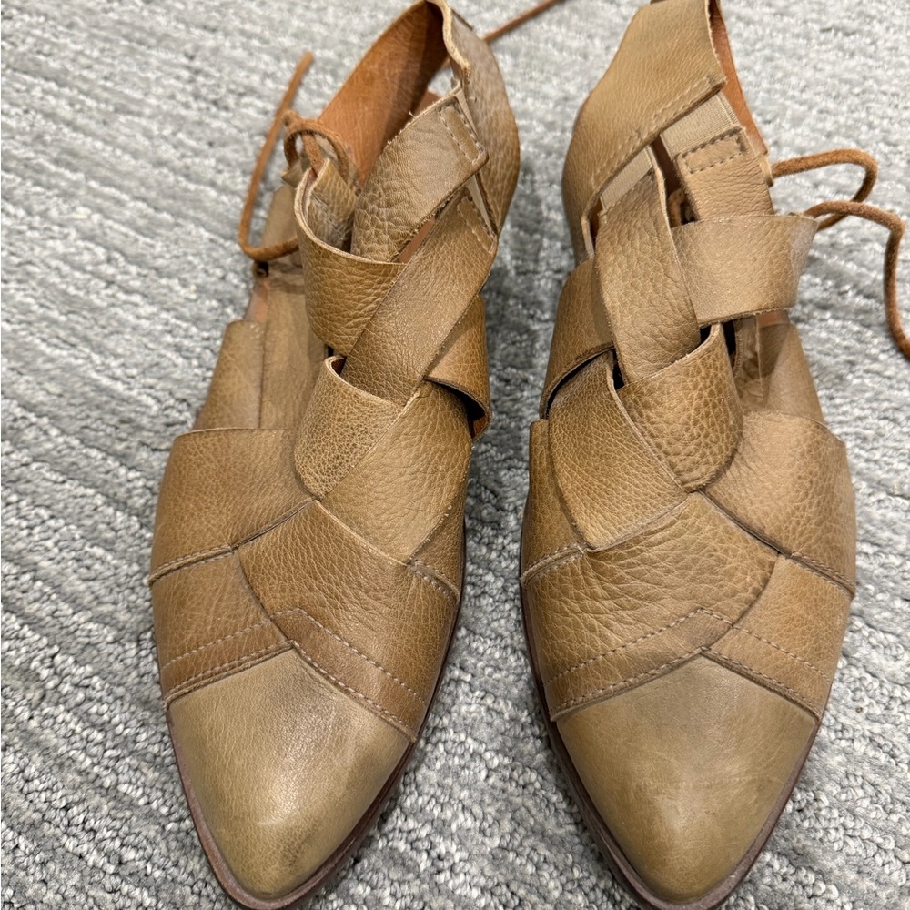 Free People Brown Leather Women's Shoes